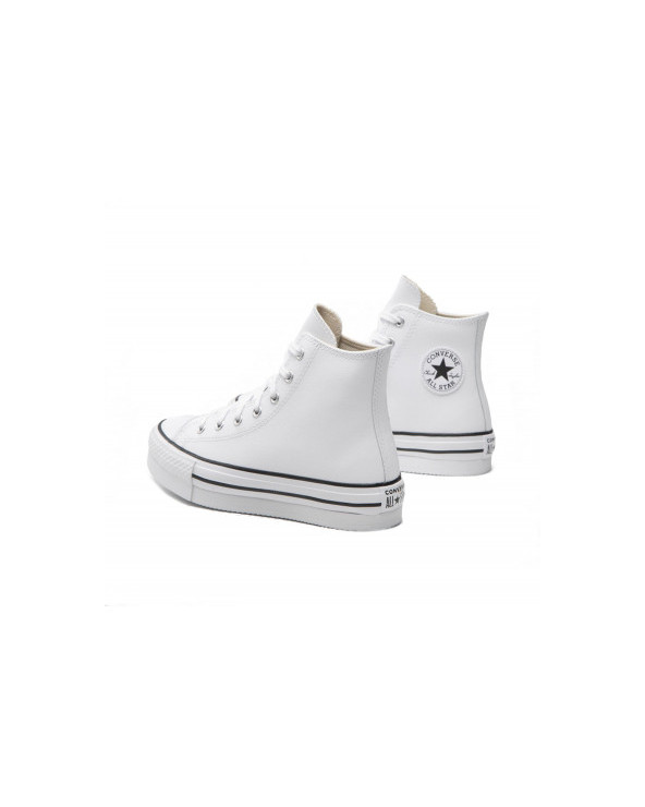 Scarpa converse donna in pelle alta a02486 bianco