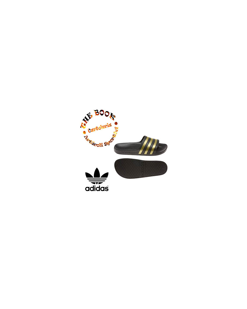 CIABATTA ADIDAS EG1758 NERO\\ORO